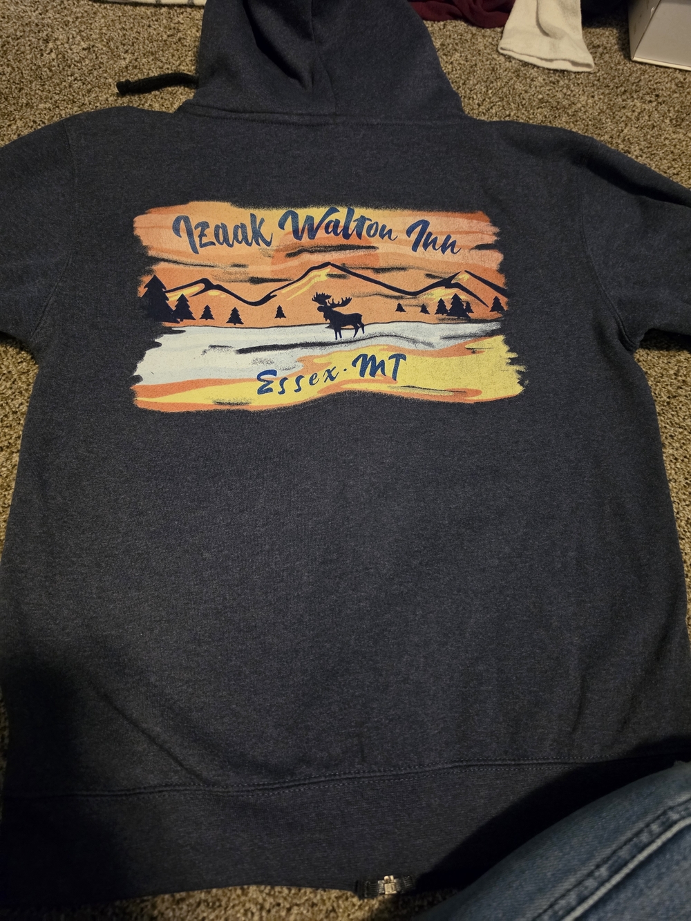 Izaak Walton Inn Graphic Hoodie - Navy
